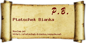 Ptatschek Bianka névjegykártya