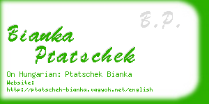 bianka ptatschek business card